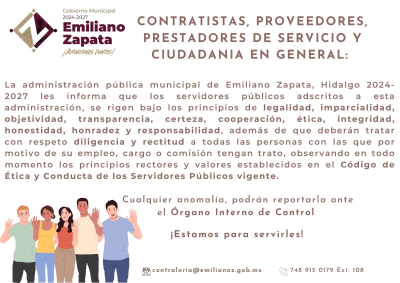 CONTRATISTAS, PROVEEDORES, PRESTADORES DE SERVICIOS Y CIUDADANÍA EN GENERAL